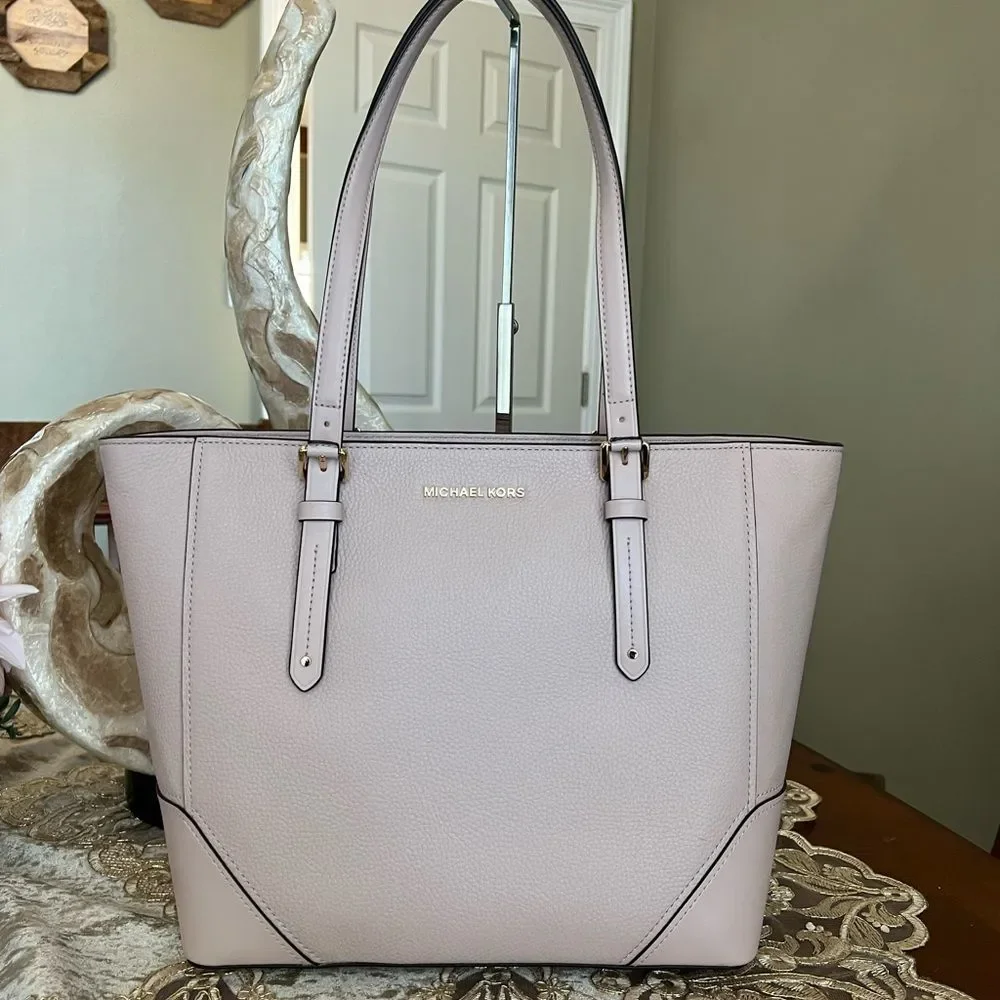 Michael Kors soft pink LG soft leather tote
